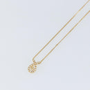 Christian Dior Stone Necklace metal Gold Auth ki6254-4