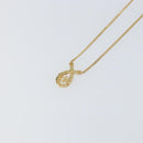 Christian Dior Stone Necklace metal Gold Auth ki6254-9