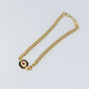 Christian Dior Stone Necklace metal Gold Auth ki6255-2