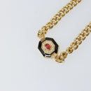 Christian Dior Stone Necklace metal Gold Auth ki6255-3