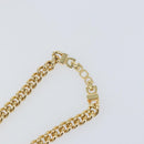 Christian Dior Stone Necklace metal Gold Auth ki6255-6