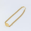 Christian Dior Stone Necklace metal Gold Auth ki6255-7