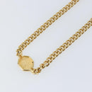 Christian Dior Stone Necklace metal Gold Auth ki6255-9