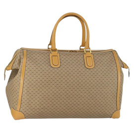 GUCCI Micro GG Supreme Boston Bag PVC Beige Gold Auth ki6257