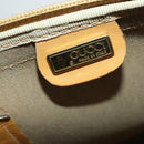 GUCCI Micro GG Supreme Boston Bag PVC Beige Gold Auth ki6257-18