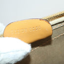 GUCCI Micro GG Supreme Boston Bag PVC Beige Gold Auth ki6257-19