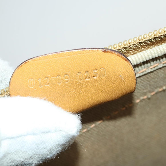 GUCCI Micro GG Supreme Boston Bag PVC Beige Gold Auth ki6257