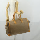 GUCCI Micro GG Supreme Boston Bag PVC Beige Gold Auth ki6257-20