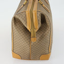 GUCCI Micro GG Supreme Boston Bag PVC Beige Gold Auth ki6257-5