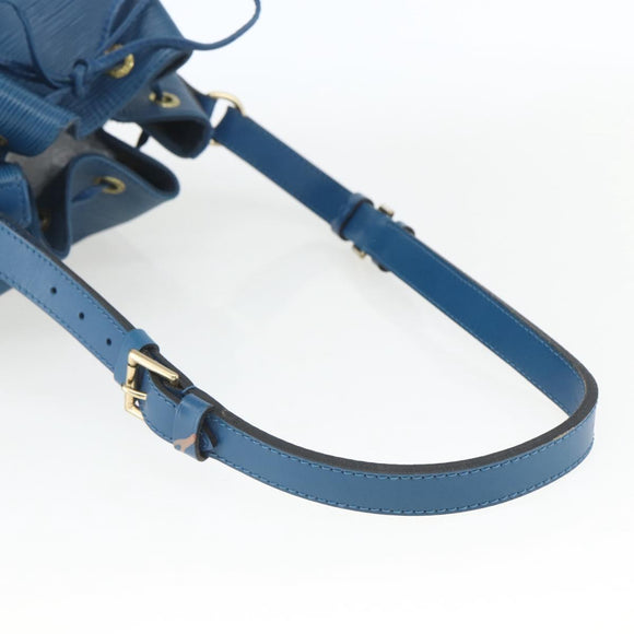 LOUIS VUITTON Epi Petit Noe Shoulder Bag Blue M44105 LV Auth ki6260