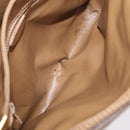 CELINE Macadam Canvas Shoulder Bag PVC Beige Gold Auth ki6262-10