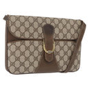 GUCCI GG Supreme Shoulder Bag PVC Leather 2way Beige Gold 65 02 025 Auth ki6263-1