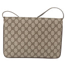 GUCCI GG Supreme Shoulder Bag PVC Leather 2way Beige Gold 65 02 025 Auth ki6263-3