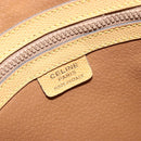 CELINE Hand Bag Leather Beige Gold Auth ki6269-18