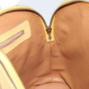 CELINE Hand Bag Leather Beige Gold Auth ki6269-19