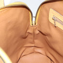 CELINE Hand Bag Leather Beige Gold Auth ki6269-20