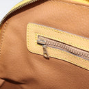 CELINE Hand Bag Leather Beige Gold Auth ki6269-21
