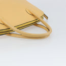 CELINE Hand Bag Leather Beige Gold Auth ki6269-7