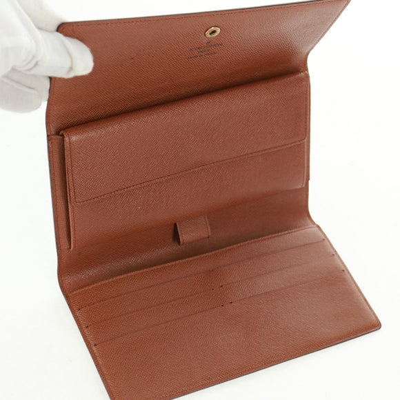 LOUIS VUITTON Monogram Porte Tresol International Wallet M61215 LV Auth ki6271