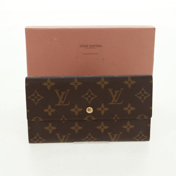 LOUIS VUITTON Monogram Porte Tresol International Wallet M61215 LV Auth ki6271