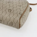 Christian Dior Honeycomb Canvas Shoulder Bag PVC Beige Gold Auth ki6276-10