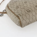 Christian Dior Honeycomb Canvas Shoulder Bag PVC Beige Gold Auth ki6276-11