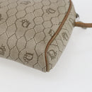 Christian Dior Honeycomb Canvas Shoulder Bag PVC Beige Gold Auth ki6276-12