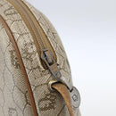 Christian Dior Honeycomb Canvas Shoulder Bag PVC Beige Gold Auth ki6276-14