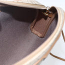 Christian Dior Honeycomb Canvas Shoulder Bag PVC Beige Gold Auth ki6276-17