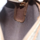 Christian Dior Honeycomb Canvas Shoulder Bag PVC Beige Gold Auth ki6276-18