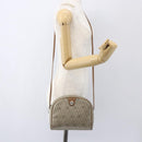 Christian Dior Honeycomb Canvas Shoulder Bag PVC Beige Gold Auth ki6276-19