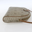 Christian Dior Honeycomb Canvas Shoulder Bag PVC Beige Gold Auth ki6276-5