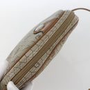 Christian Dior Honeycomb Canvas Shoulder Bag PVC Beige Gold Auth ki6276-6