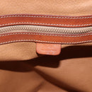 CELINE Macadam Canvas Tote Bag PVC Leather 2way Brown Gold Auth ki6278-21