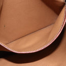 CELINE Macadam Canvas Tote Bag PVC Leather 2way Brown Gold Auth ki6278-25