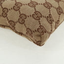 GUCCI GG Canvas Waist Bag Beige Turquoise Blue Silver 28566 Auth ki6279V-15