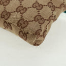 GUCCI GG Canvas Waist Bag Beige Turquoise Blue Silver 28566 Auth ki6279V-9