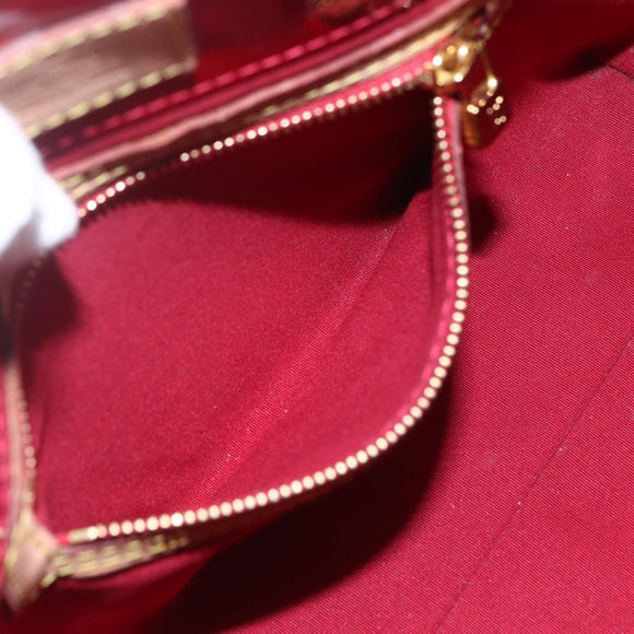 LOUIS VUITTON Monogram Vernis Reade PM Handtasche Pomme D'amour M91990 Auth ki6280