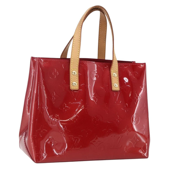LOUIS VUITTON Monogram Vernis Reade PM Handtasche Pomme D'amour M91990 Auth ki6280