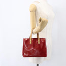 LOUIS VUITTON Monogram Vernis Reade PM Handtasche Pomme D'amour M91990 Auth ki6280-21