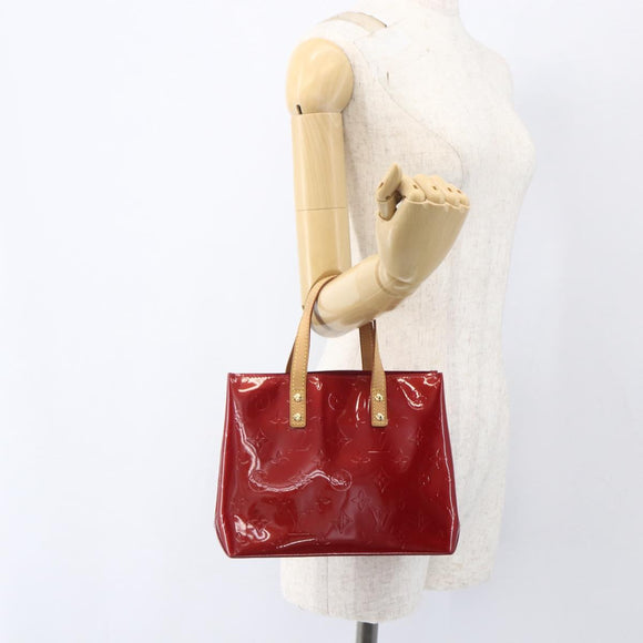 LOUIS VUITTON Monogram Vernis Reade PM Handtasche Pomme D'amour M91990 Auth ki6280