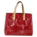 LOUIS VUITTON Monogram Vernis Reade PM Handtasche Pomme D'amour M91990 Auth ki6280-13