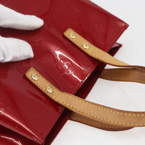 LOUIS VUITTON Monogram Vernis Reade PM Handtasche Pomme D'amour M91990 Auth ki6280