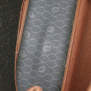 Christian Dior Honeycomb Canvas Shoulder Bag PVC Gray Gold Auth ki6281-12