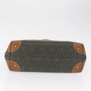 Christian Dior Honeycomb Canvas Shoulder Bag PVC Gray Gold Auth ki6281-5