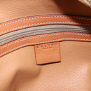CELINE Macadam Canvas Handtasche PVC Leder Braun Gold Auth ki6282-18