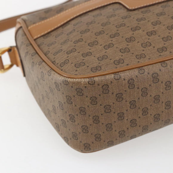 GUCCI Micro GG Supreme Shoulder Bag PVC Beige Gold 001 14 0412 Auth ki6283