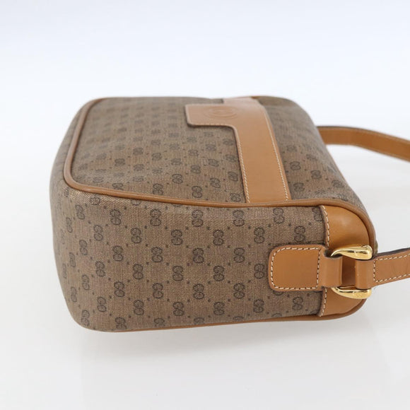 GUCCI Micro GG Supreme Shoulder Bag PVC Beige Gold 001 14 0412 Auth ki6283