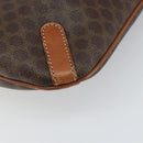 CELINE Macadam Canvas Tote Bag PVC Leather Brown Gold Auth ki6285-15