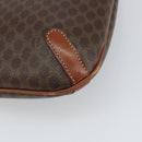 CELINE Macadam Canvas Tote Bag PVC Leather Brown Gold Auth ki6285-16